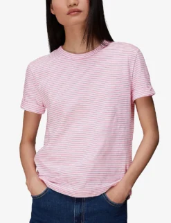 Whistles Emily Striped Cotton-jersey T-shirt 7 Whistles Emily Striped Cotton-jersey T-shirt -Whistles Closet Shop R03932924 MULTICOLOURED ALT02