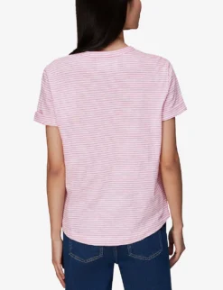Whistles Emily Striped Cotton-jersey T-shirt 8 Whistles Emily Striped Cotton-jersey T-shirt -Whistles Closet Shop R03932924 MULTICOLOURED ALT03