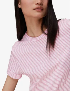 Whistles Emily Striped Cotton-jersey T-shirt 9 Whistles Emily Striped Cotton-jersey T-shirt -Whistles Closet Shop R03932924 MULTICOLOURED ALT04