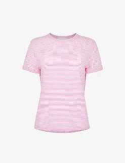 Whistles Emily Striped Cotton-jersey T-shirt