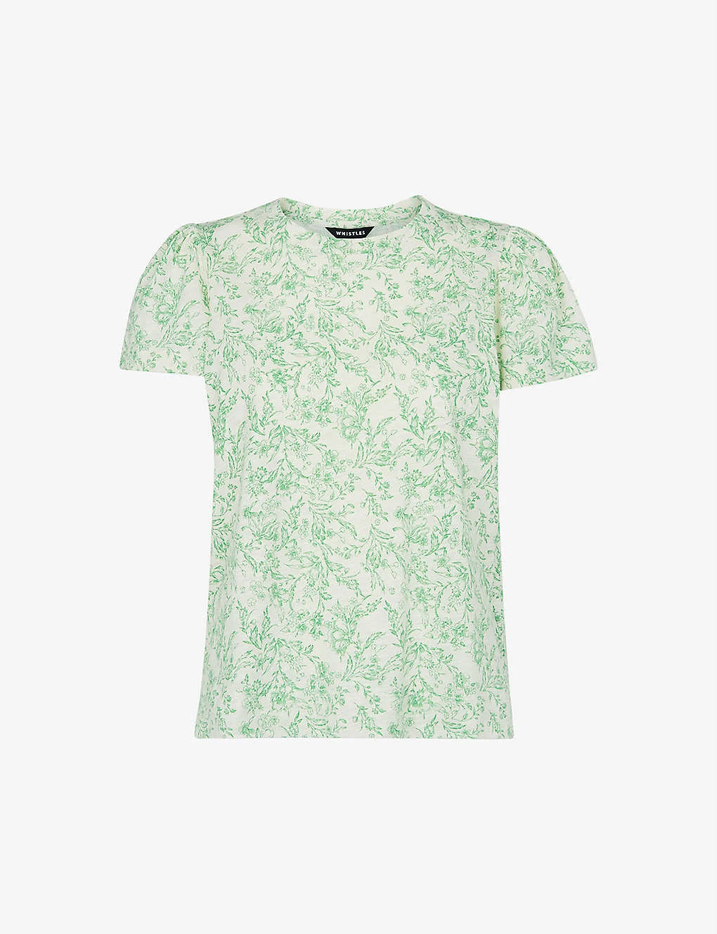 Whistles Baroque Frill-trimmed Floral-print Cotton-jersey T-shirt 1 Whistles Baroque Frill-trimmed Floral-print Cotton-jersey T-shirt