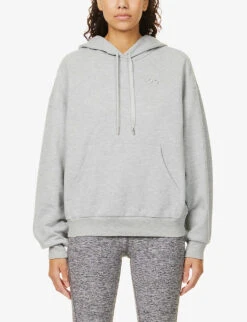 Accolade Kangaroo-pocket Cotton-blend Hoody 7 Accolade Kangaroo-pocket Cotton-blend Hoody -Whistles Closet Shop R03938600 ATHLETICHEATHERGREY ALT02