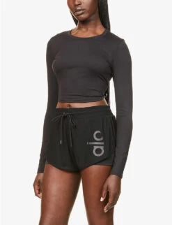 Alosoft Finesse Slim-fit Stretch-jersey Top 7 Alosoft Finesse Slim-fit Stretch-jersey Top -Whistles Closet Shop R03938605 BLACK ALT02