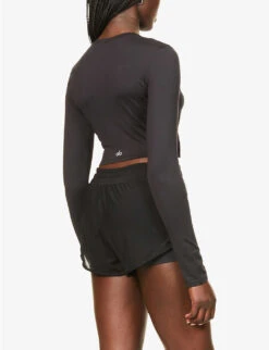 Alosoft Finesse Slim-fit Stretch-jersey Top 8 Alosoft Finesse Slim-fit Stretch-jersey Top -Whistles Closet Shop R03938605 BLACK ALT03