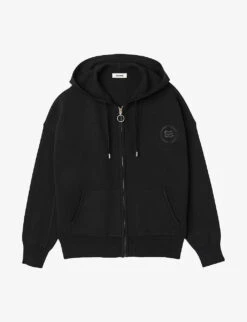 Sandro Boston Logo-patch Cotton-blend Hoody