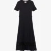 CLAUDIE PIERLOT Teli Pleated-petticoat Cotton Midi Dress