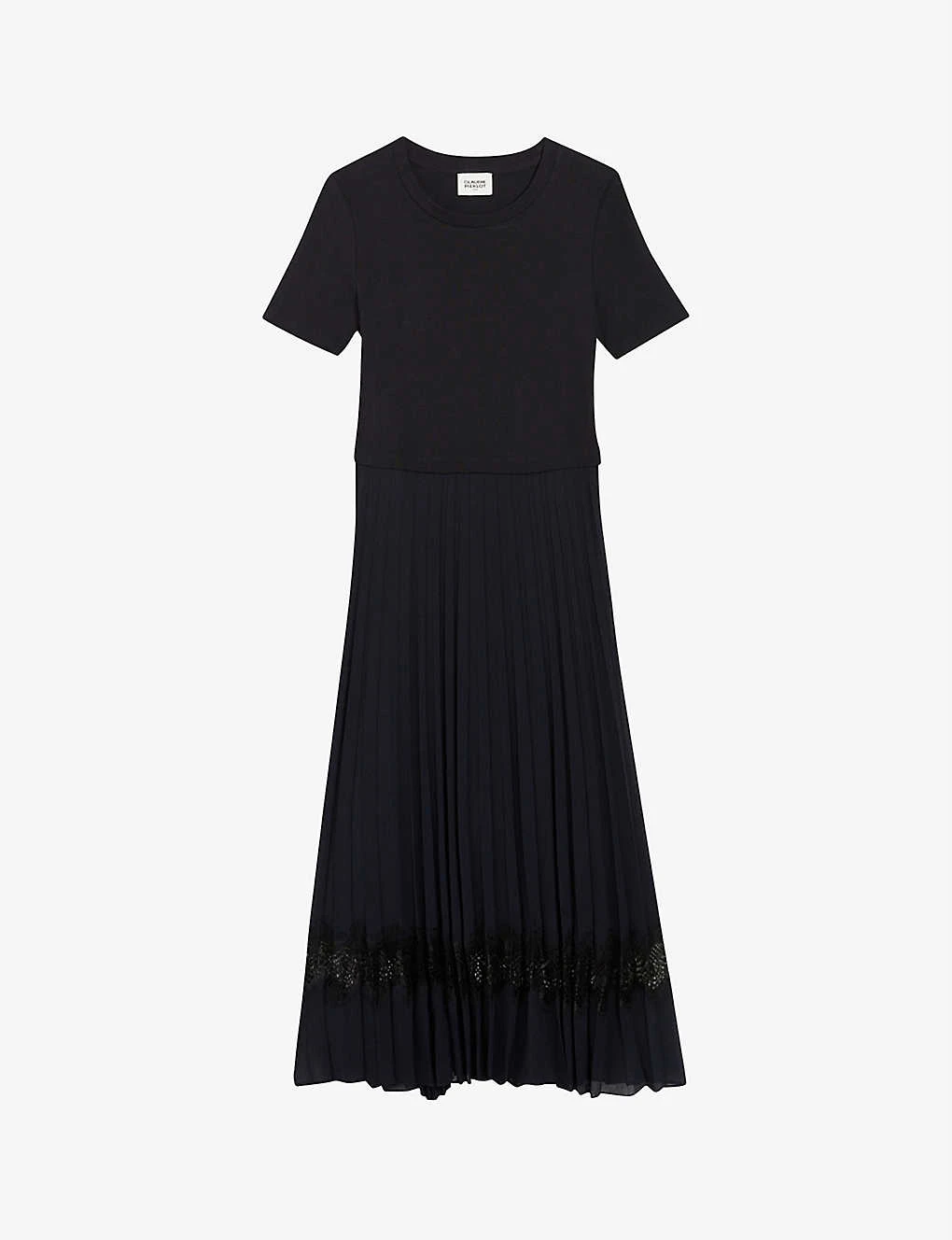 CLAUDIE PIERLOT Teli Pleated-petticoat Cotton Midi Dress 1 CLAUDIE PIERLOT Teli Pleated-petticoat Cotton Midi Dress