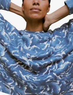 Whistles Zebra-print Oversized Cotton Sweatshirt -Whistles Closet Shop R03953239 MULTICOLOURED ALT04