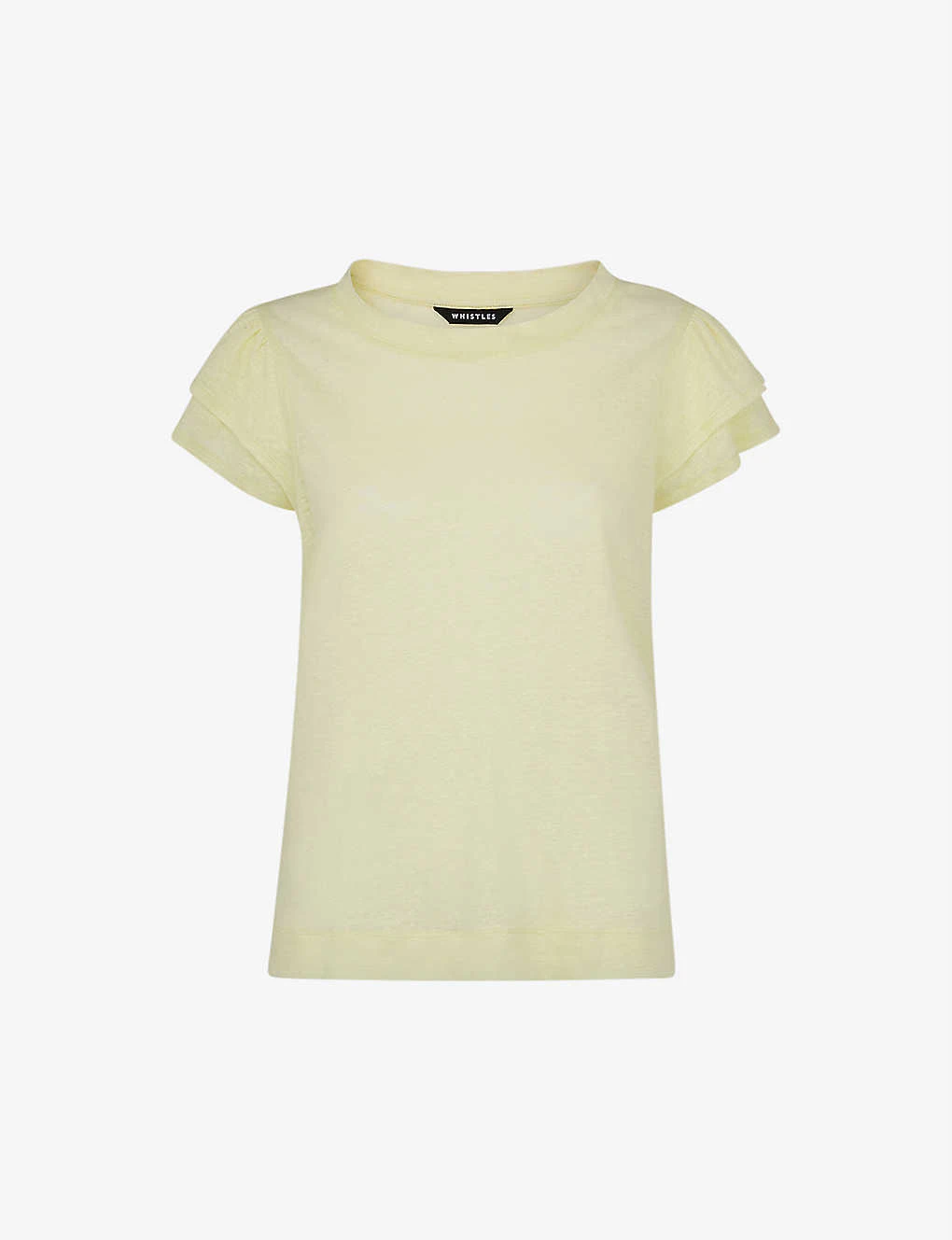 Whistles Laura Ruffled Linen T-shirt 1 Whistles Laura Ruffled Linen T-shirt