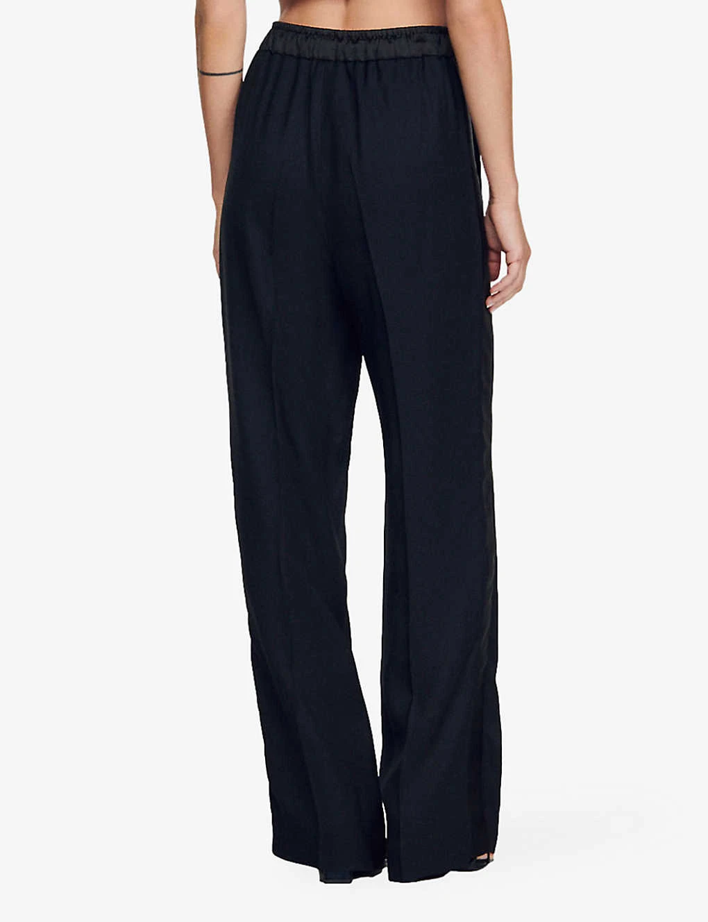 Sandro Gallo Wide-leg Side-stripe Woven Trousers 4 Sandro Gallo Wide-leg Side-stripe Woven Trousers - Image 4