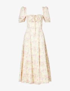 Tallulah Floral-print Cotton-blend Midi Dress