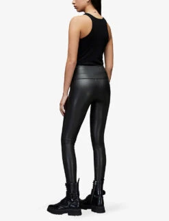 AllSaints Cora Skinny-leg Faux Leather Leggings -Whistles Closet Shop R03972397 BLACK ALT03
