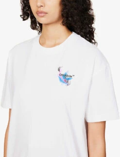 Hotchpotch Arrow Logo-print Cotton-jersey T-shirt 9 Hotchpotch Arrow Logo-print Cotton-jersey T-shirt -Whistles Closet Shop R03974552 WHITEMULTICOLOUR ALT04