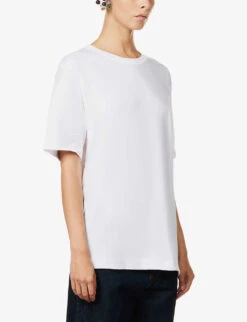Dries Van Noten Boxy-fit Round-neck Cotton-jersey T-shirt 7 Dries Van Noten Boxy-fit Round-neck Cotton-jersey T-shirt -Whistles Closet Shop R03979451 WHITE ALT02