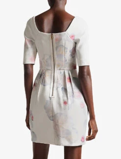Ted Baker Lawana Floral-print Stretch-woven Mini Dress 7 Ted Baker Lawana Floral-print Stretch-woven Mini Dress -Whistles Closet Shop R03980012 NATURAL ALT03
