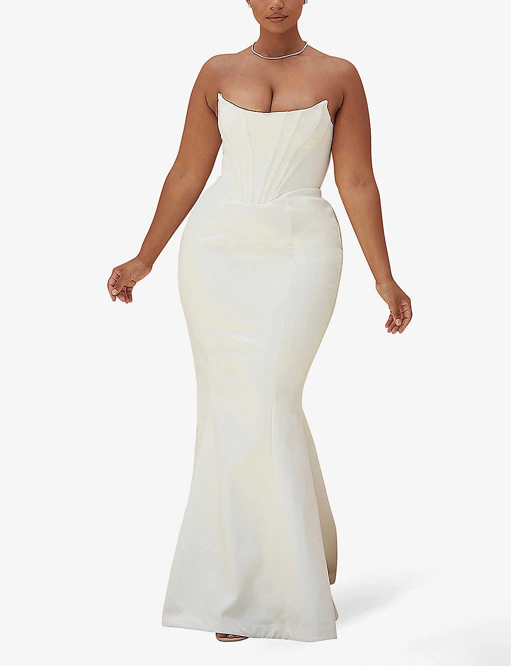 Ines Flared Satin Wedding Dress 2 Ines Flared Satin Wedding Dress - Image 2