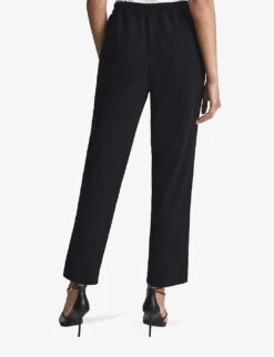 Reiss Hailey Drawstring-waist Tapered-leg Recycled Polyester-blend Trousers 8 Reiss Hailey Drawstring-waist Tapered-leg Recycled Polyester-blend Trousers -Whistles Closet Shop R03988052 BLACK ALT03
