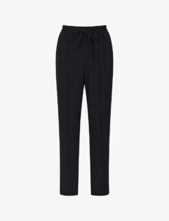 Reiss Hailey Drawstring-waist Tapered-leg Recycled Polyester-blend Trousers