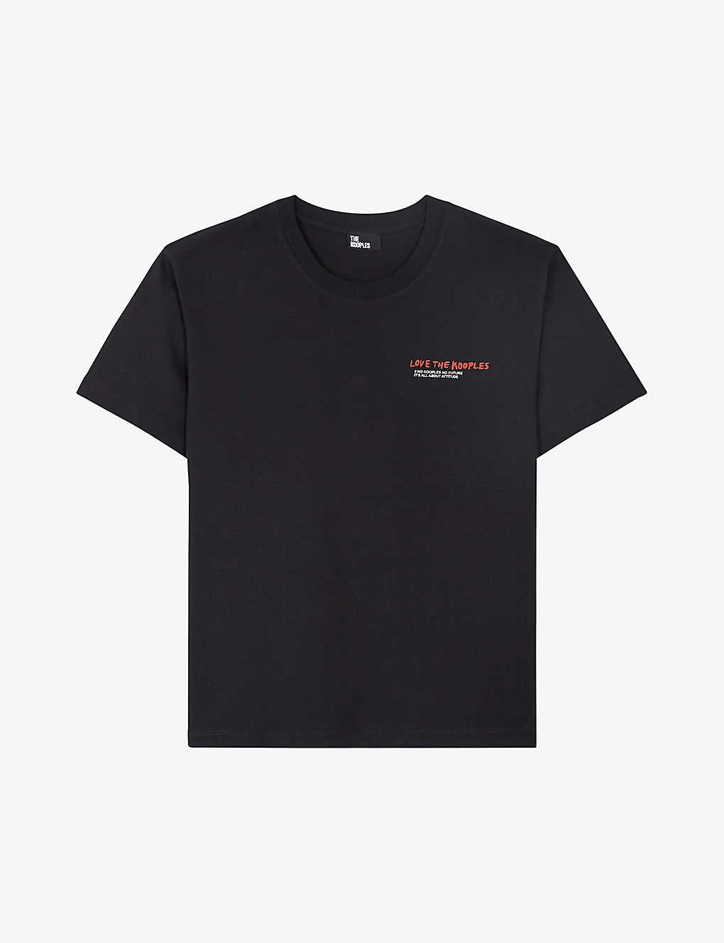 THE KOOPLES Slogan-print Cotton-jersey T-shirt 1 THE KOOPLES Slogan-print Cotton-jersey T-shirt