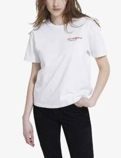 THE KOOPLES Graphic Logo-print Cotton-jersey T-shirt 7 THE KOOPLES Graphic Logo-print Cotton-jersey T-shirt -Whistles Closet Shop R03993479 WHI01 ALT02