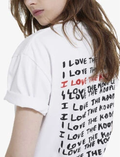 THE KOOPLES Graphic Logo-print Cotton-jersey T-shirt 9 THE KOOPLES Graphic Logo-print Cotton-jersey T-shirt -Whistles Closet Shop R03993479 WHI01 ALT04