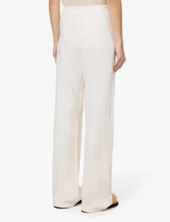 Joseph Relaxed-fit High-rise Wool-blend Trousers 8 Joseph Relaxed-fit High-rise Wool-blend Trousers -Whistles Closet Shop R03996165 IVORY ALT03