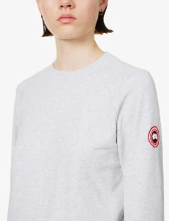 Canada Goose Muskoka Logo-print Cotton Sweatshirt -Whistles Closet Shop R03997818 SILVERBIRCHHEATHER ALT04