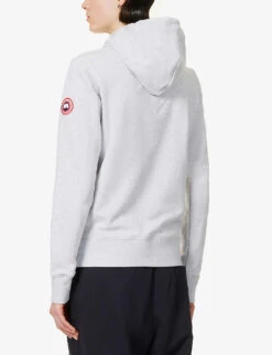 Canada Goose Muskoka Logo-embroidered Cotton-jersey Hoody 8 Canada Goose Muskoka Logo-embroidered Cotton-jersey Hoody -Whistles Closet Shop R03997820 SILVERBIRCHHEATHER ALT03