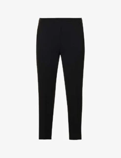 THEORY Treeca Relaxed-fit Straight-leg High-rise Woven Trousers