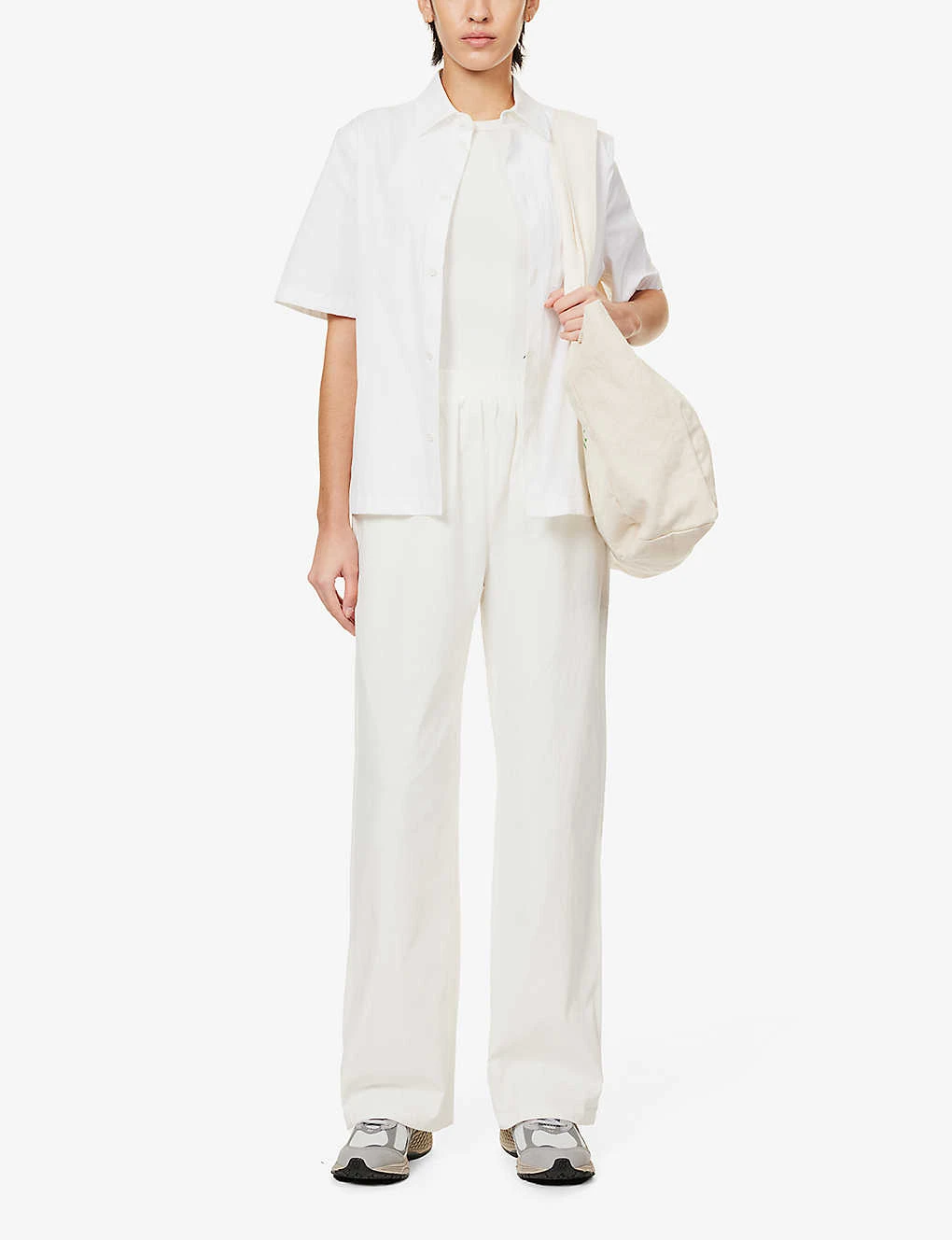 Wide-leg High-rise Cotton-poplin Trousers 2 Wide-leg High-rise Cotton-poplin Trousers - Image 2