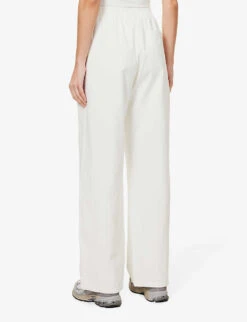 Wide-leg High-rise Cotton-poplin Trousers 8 Wide-leg High-rise Cotton-poplin Trousers -Whistles Closet Shop R04004012 WHITE ALT03