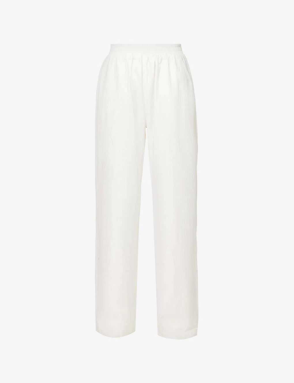 Wide-leg High-rise Cotton-poplin Trousers 1 Wide-leg High-rise Cotton-poplin Trousers