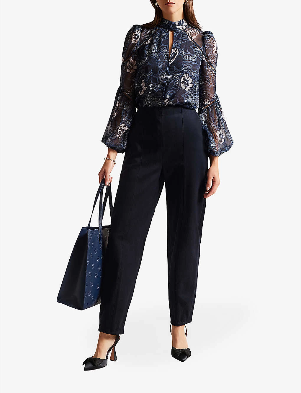 Ted Baker Eliona Barrel-leg Woven Trousers 2 Ted Baker Eliona Barrel-leg Woven Trousers - Image 2