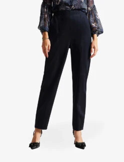Ted Baker Eliona Barrel-leg Woven Trousers 6 Ted Baker Eliona Barrel-leg Woven Trousers -Whistles Closet Shop R04004472 NAVY ALT02