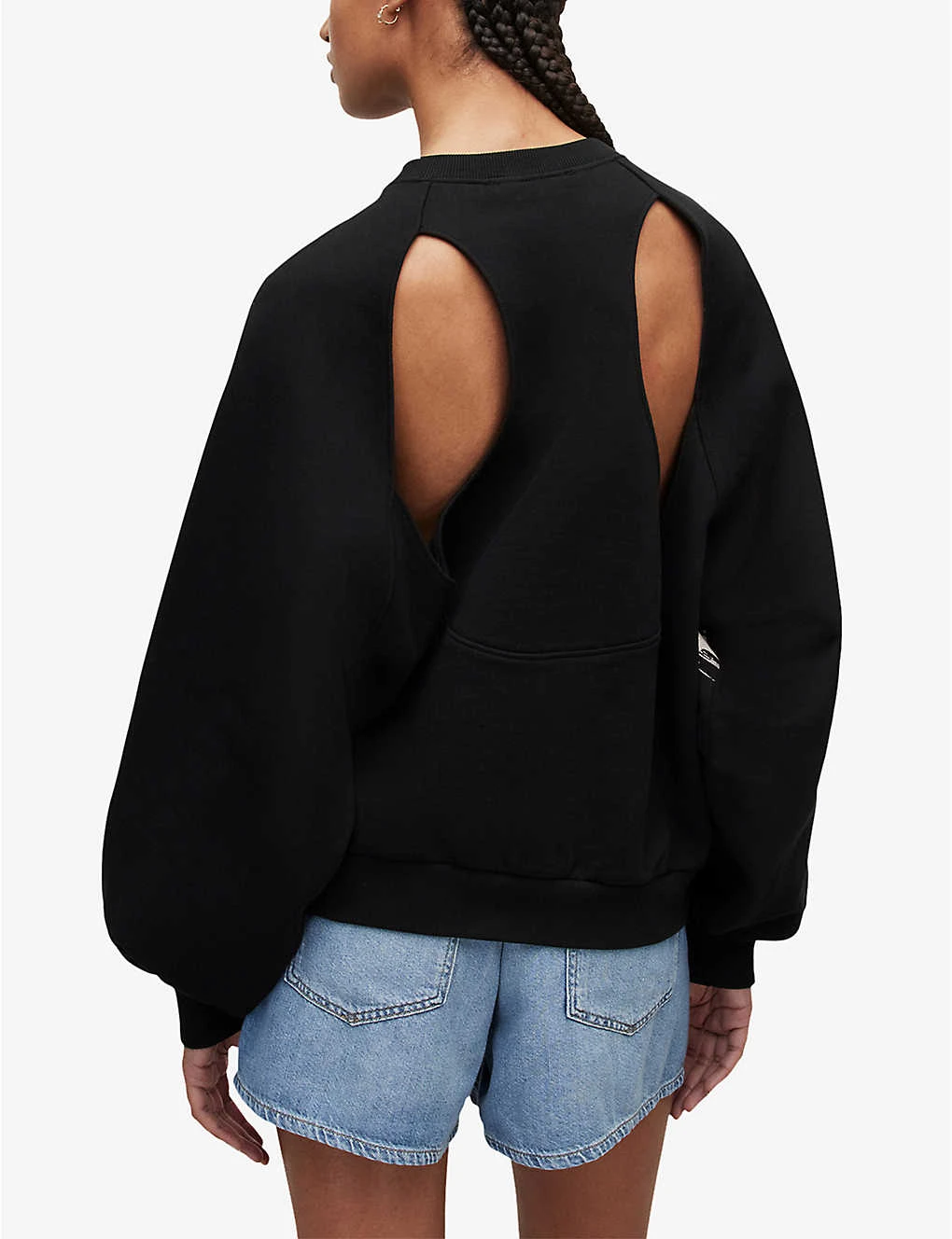 AllSaints Turin Cygni Graphic-print Cotton And Recycled Polyester-blend Sweatshirt 4 AllSaints Turin Cygni Graphic-print Cotton And Recycled Polyester-blend Sweatshirt - Image 4