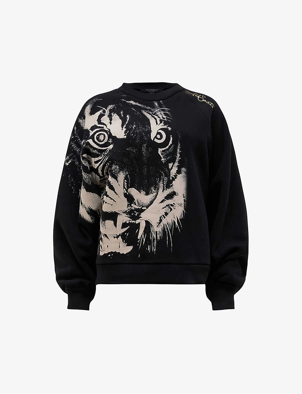 AllSaints Turin Cygni Graphic-print Cotton And Recycled Polyester-blend Sweatshirt 1 AllSaints Turin Cygni Graphic-print Cotton And Recycled Polyester-blend Sweatshirt
