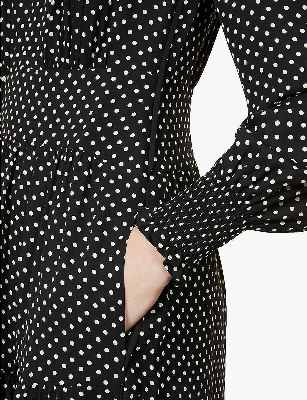 ME AND EM Puff-sleeve Polka-dot Silk-crepe Maxi Dress 5 ME AND EM Puff-sleeve Polka-dot Silk-crepe Maxi Dress - Image 5