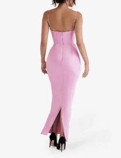 Charmaine Corset Satin Maxi Dress -Whistles Closet Shop R04011195 PINK ALT03