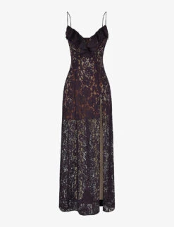 New Arrival 17 Malia Ruffle-trim Lace Maxi Dress