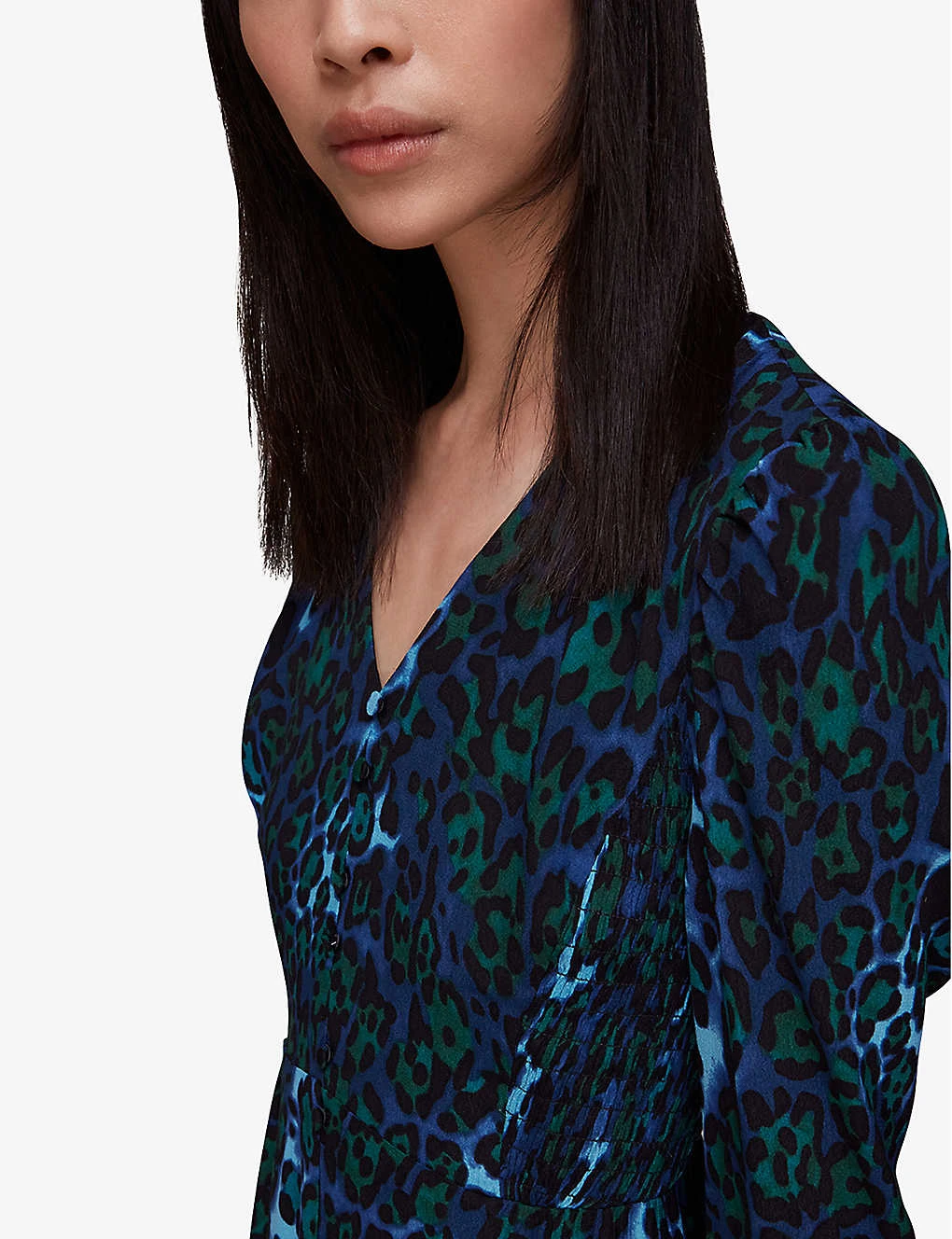 Whistles Night Cat Animal-print Woven Midi Dress 5 Whistles Night Cat Animal-print Woven Midi Dress - Image 5