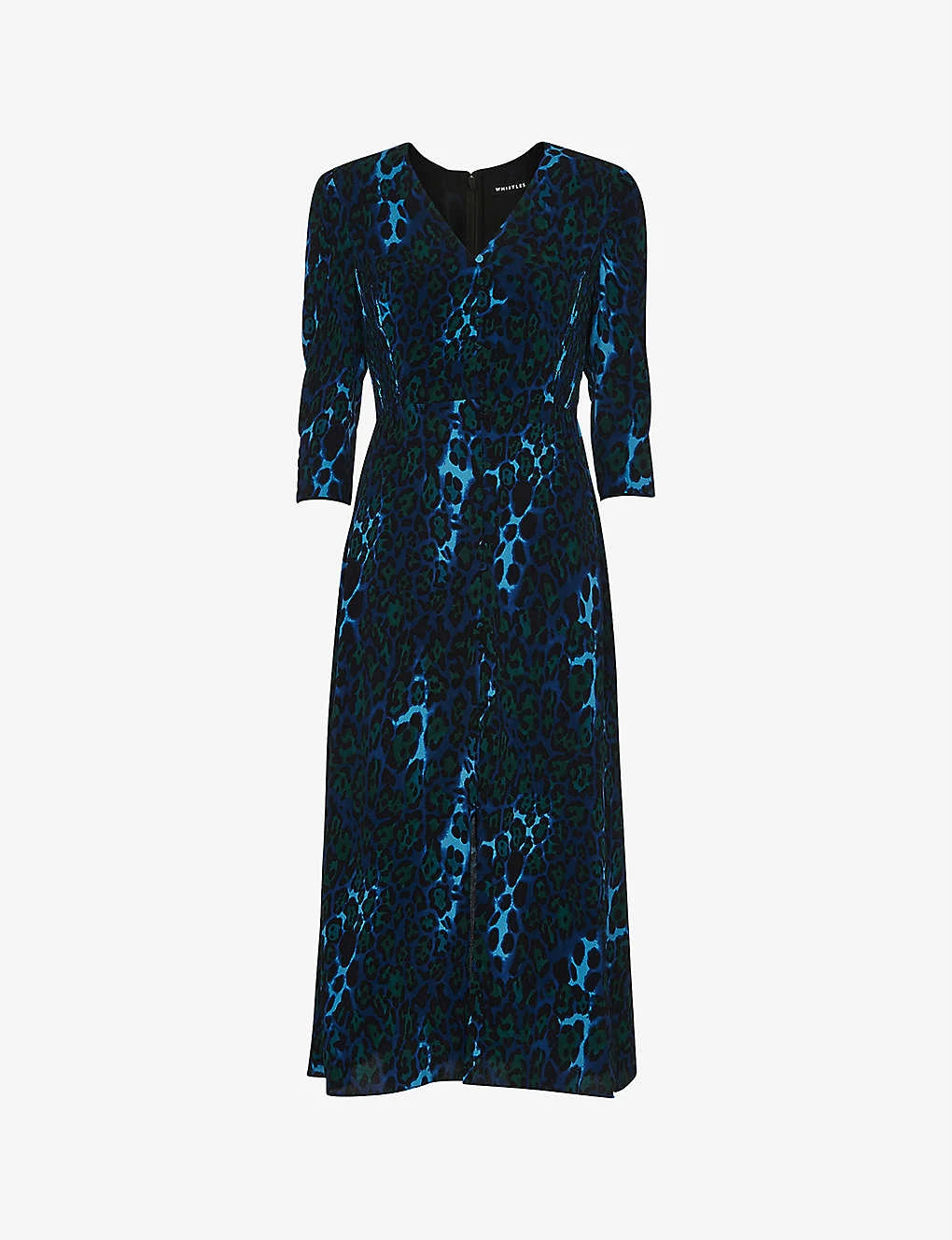 Whistles Night Cat Animal-print Woven Midi Dress 1 Whistles Night Cat Animal-print Woven Midi Dress