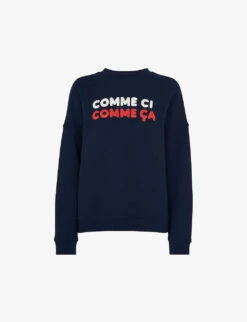 Whistles Slogan-appliqué Cotton-jersey Sweatshirt