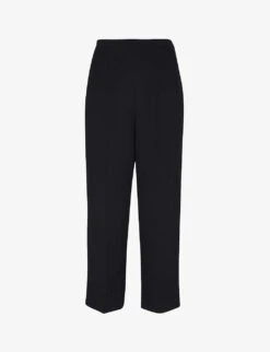 Whistles Wide-leg Cropped Recycled-polyester Trousers