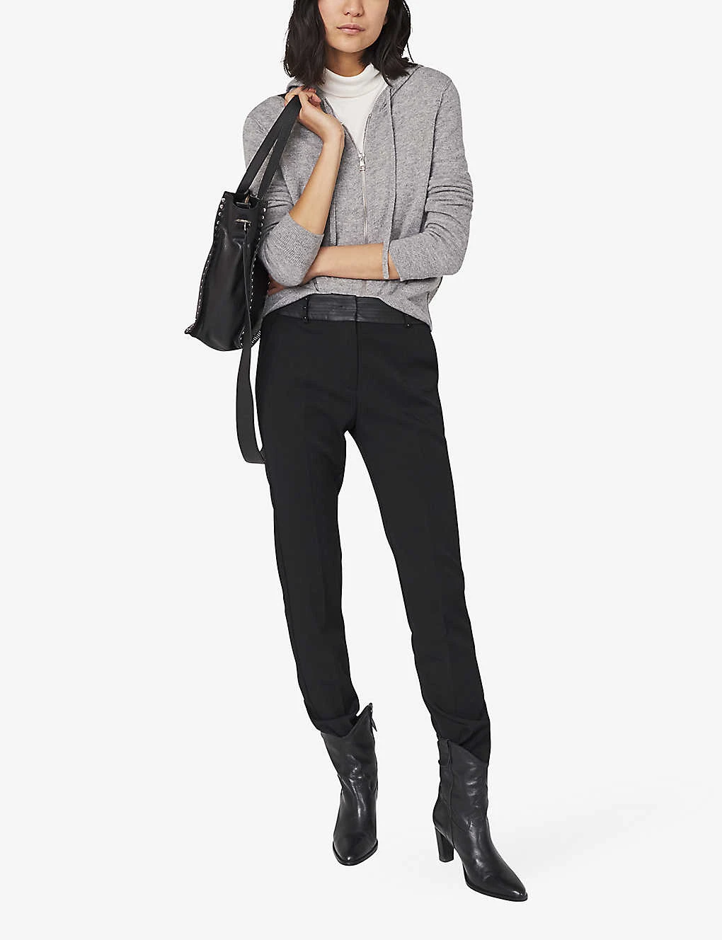 Ikks Hooded Long-sleeved Cashmere Hoody 2 Ikks Hooded Long-sleeved Cashmere Hoody - Image 2