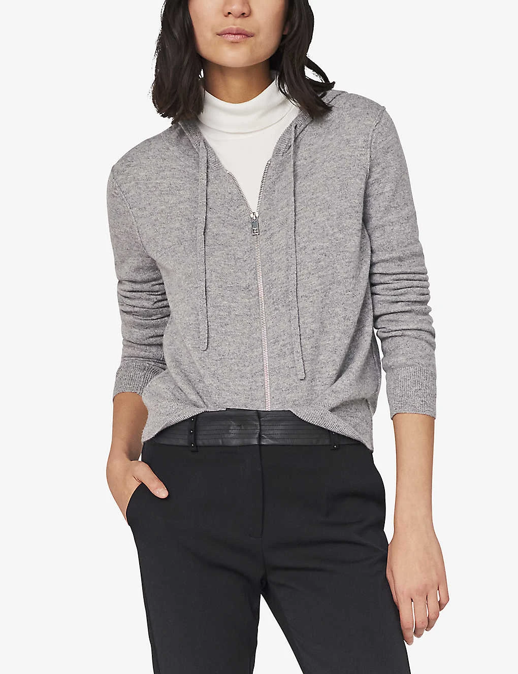 Ikks Hooded Long-sleeved Cashmere Hoody 3 Ikks Hooded Long-sleeved Cashmere Hoody - Image 3