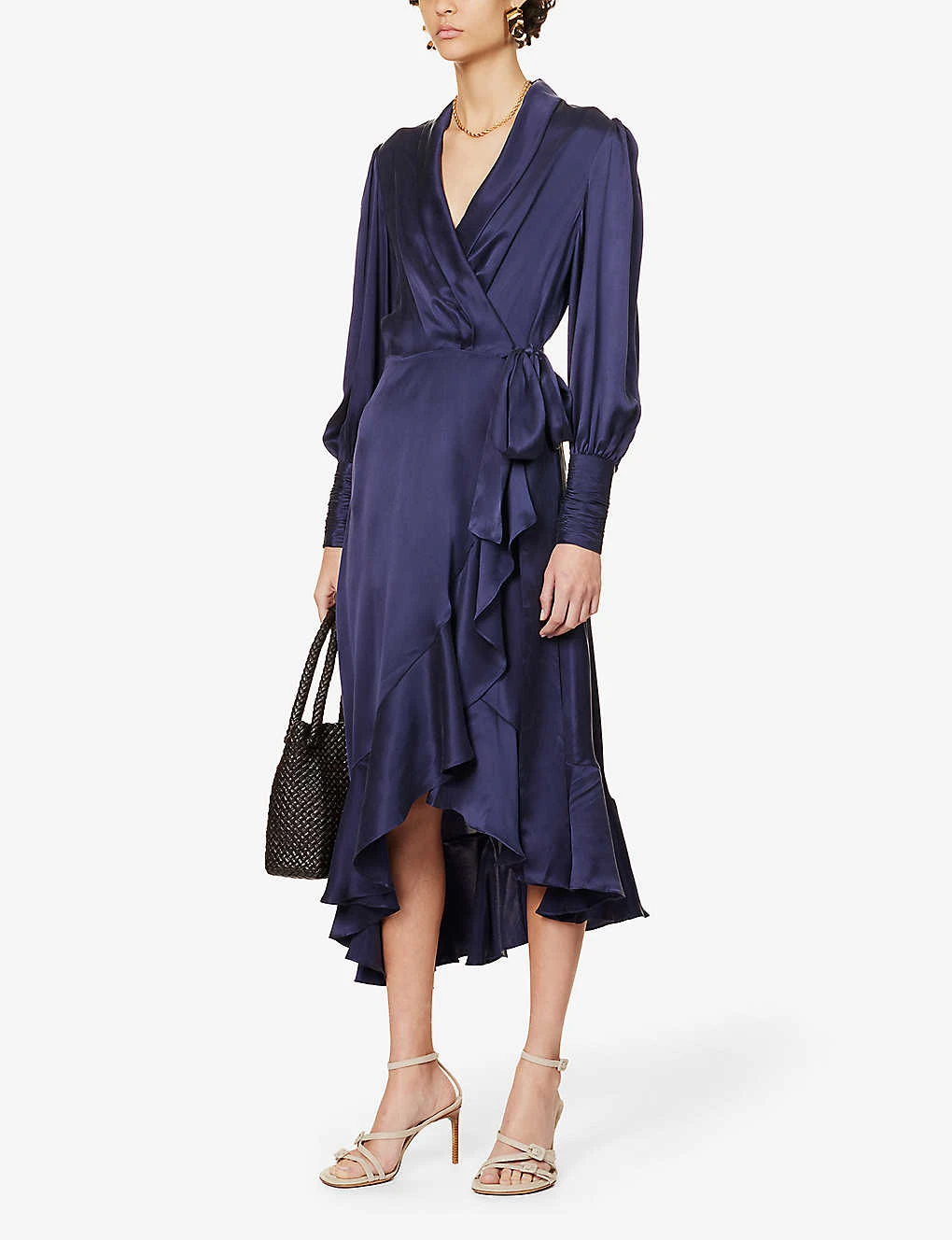 Zimmermann Plunge-neck Wrap-over Silk Midi Dress 2 Zimmermann Plunge-neck Wrap-over Silk Midi Dress - Image 2