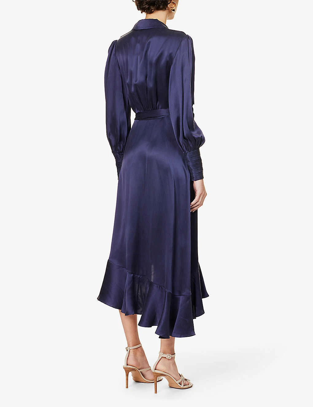 Zimmermann Plunge-neck Wrap-over Silk Midi Dress 4 Zimmermann Plunge-neck Wrap-over Silk Midi Dress - Image 4