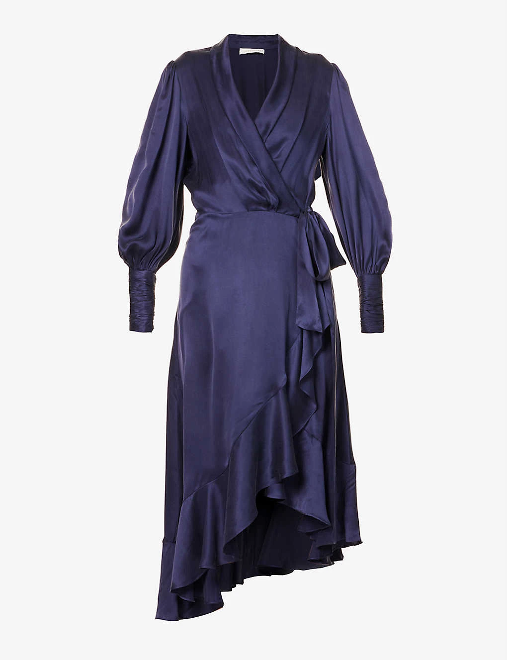 Zimmermann Plunge-neck Wrap-over Silk Midi Dress 1 Zimmermann Plunge-neck Wrap-over Silk Midi Dress