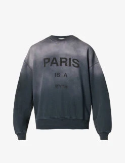 ANINE BING Jaci Faded-wash Organic-cotton Sweatshirt