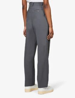 Bea Straight-leg High-rise Woven Trousers -Whistles Closet Shop R04066620 CHARCOAL ALT03
